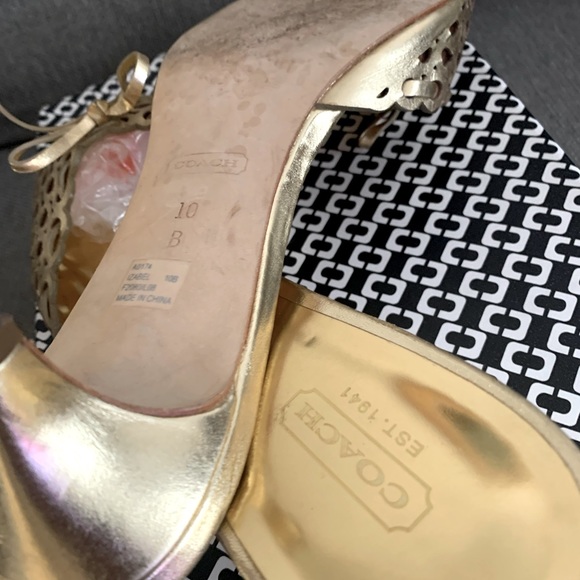 Coach Gold Sandals - Picture 3 of 3